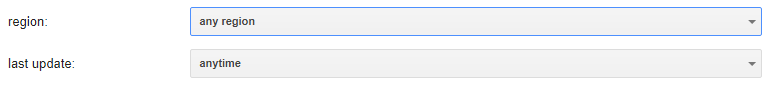 Advanced search options