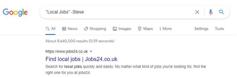 "Local Jobs" -Steve results