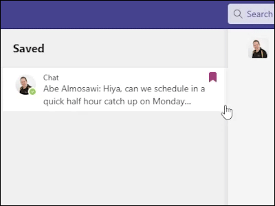 teams messages - how to unsave them