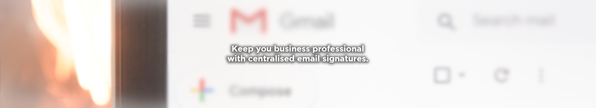 Centralised email signatures banner